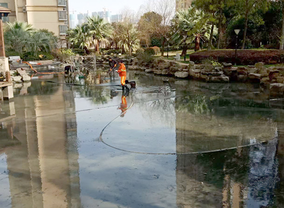 米易景观池淤泥清理